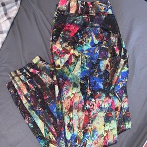 printed workout pants